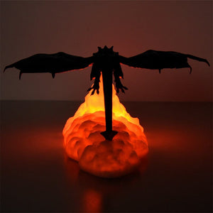 מנורת לילה לד בצורת דרקון תלת מימדי