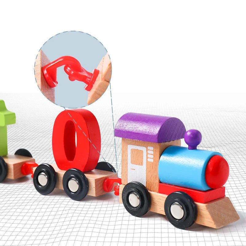 צעצוע רכבת דיגיטלי מעץ