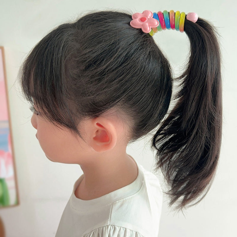 רצועות שיער חוטי טלפון צבעוניות לילדים