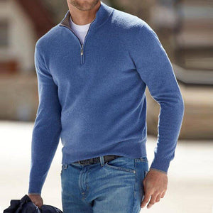 סוודר בסיסי לגברים עם רוכסן