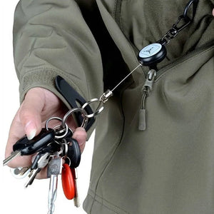 מחזיק מפתחות עם כבל חוט נשלף