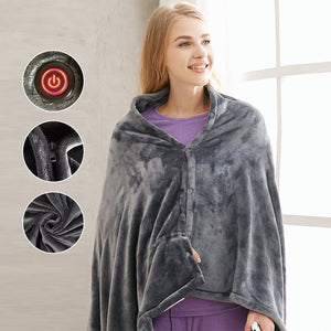 USB electric heating velvet scarf blanket 