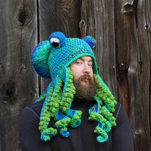 Knitted octopus hat