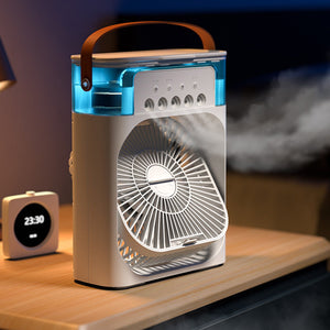 Portable air conditioner fan + humidifier