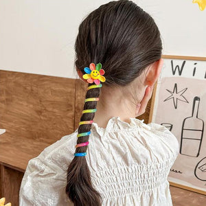 Colorful telephone wire hair bands for children