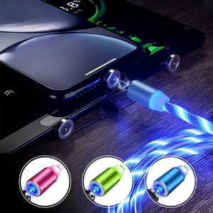 Magnetic LED 3 in 1 USB charging cable