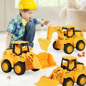 Push type construction vehicle toy