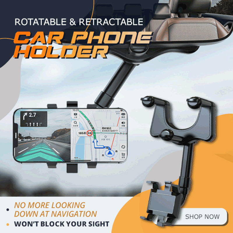 Rotating and removable car phone holder 