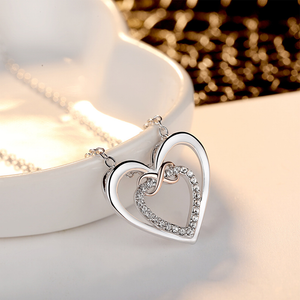 Two heart infinity necklace 