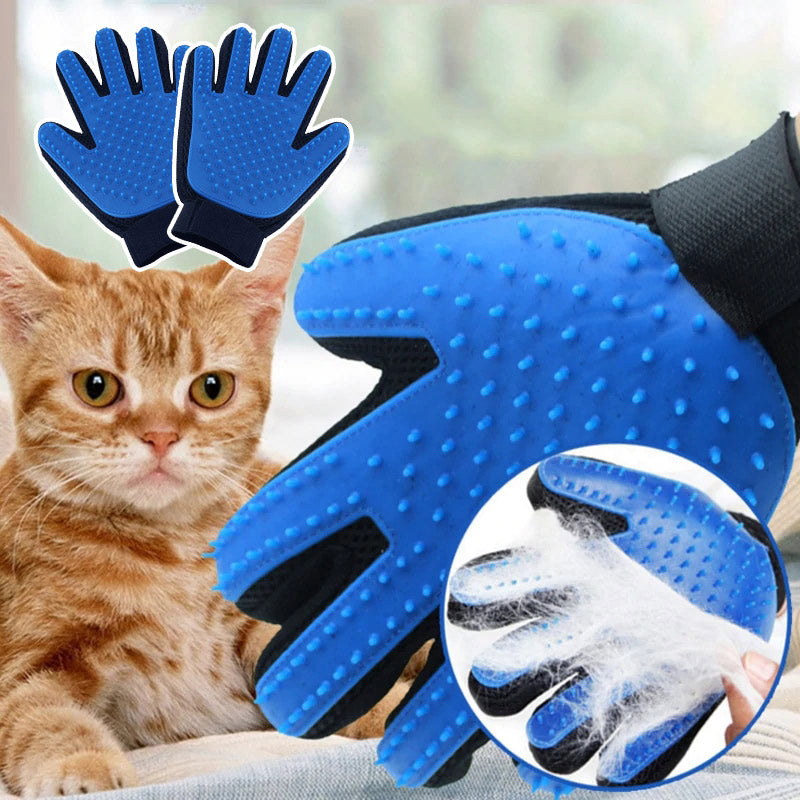 Pet hair removal glove