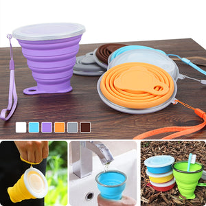 Collapsible silicone travel cup