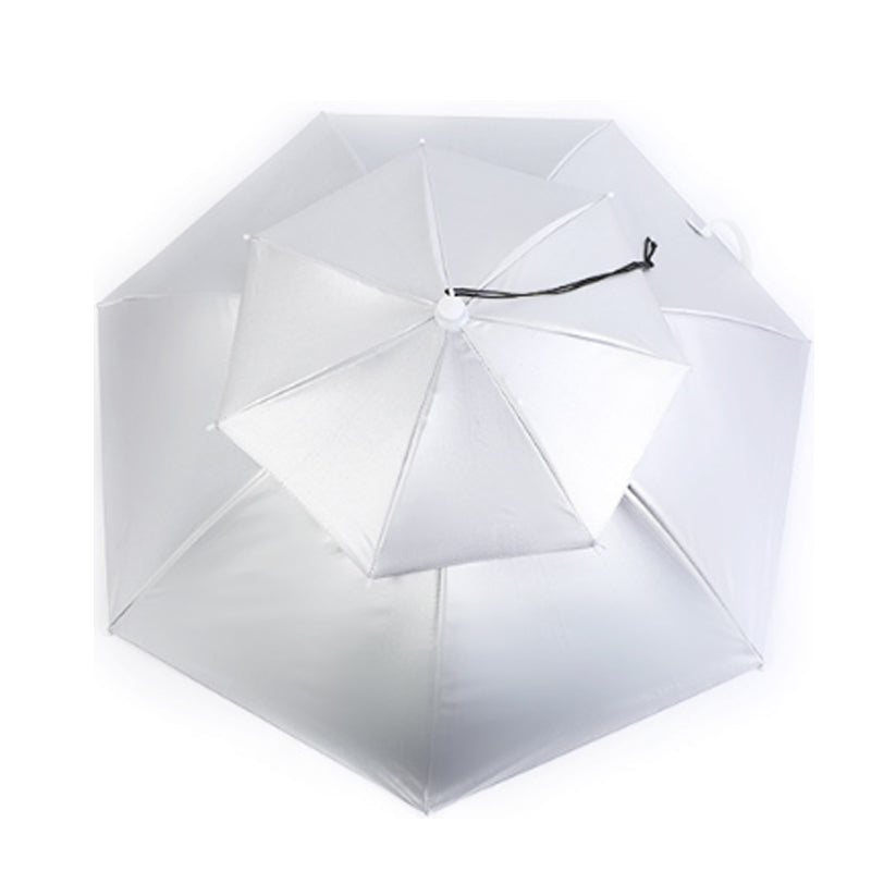 Double umbrella hat with outer layer 