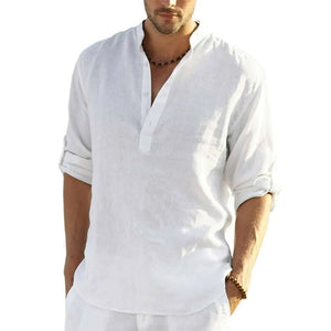 Cotton and linen shirt for men