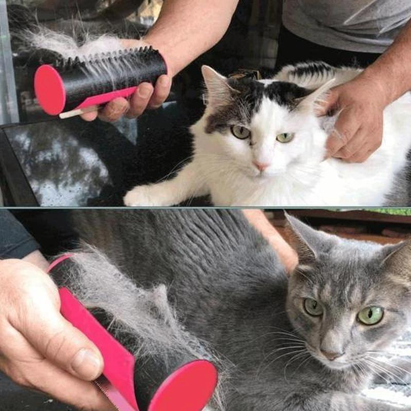 A multipurpose grooming brush for pet hair removal 