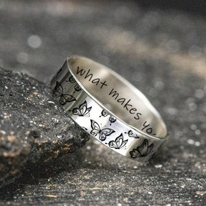 Butterfly ring "Do what makes your soul shine" 