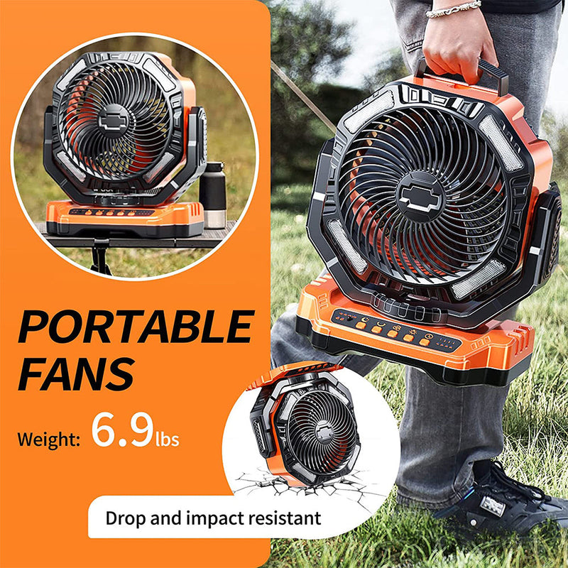 LED fan for camping with light