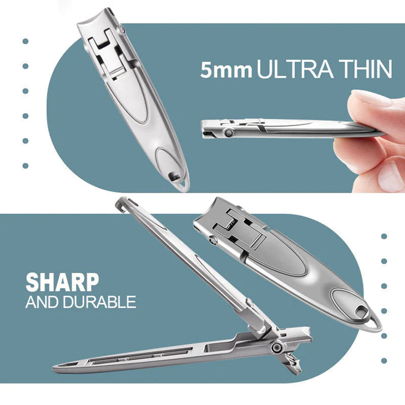 Extremely thin portable nail clipper 