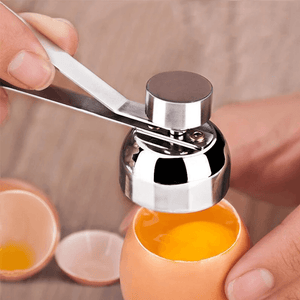 Stainless steel egg opener 