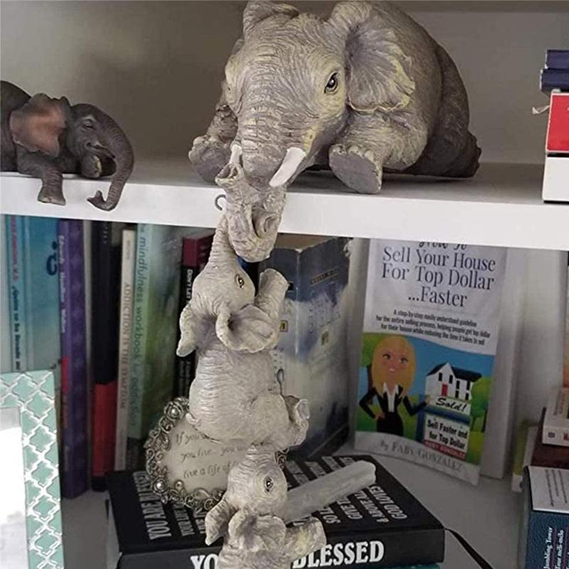 פסלוני פיל מצוירים ביד