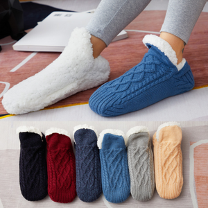 Home woven velvet socks 