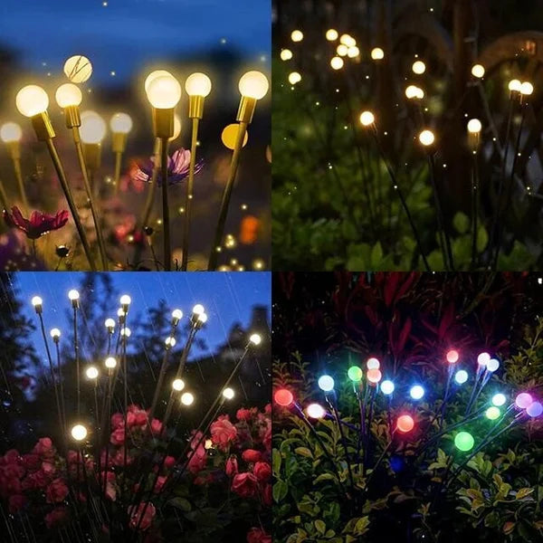 Solar LED light in the shape of a firefly 