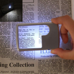 זכוכית מגדלת מסוג כרטיס LED לקריאה