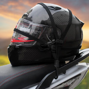 Strong bungee strap for motorcycle helmet