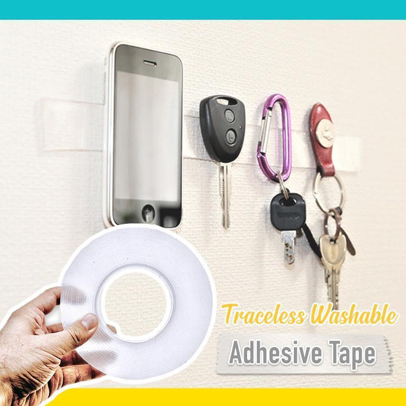 Traceless film, washable and adhesive 