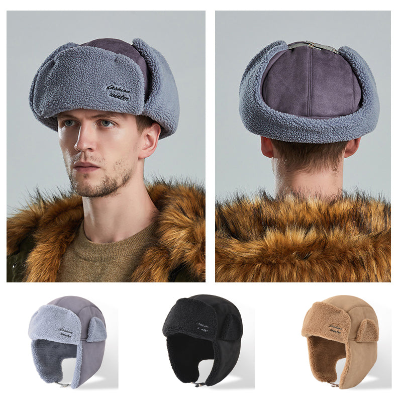 כובע חורף לגברים עם דשי אוזניים