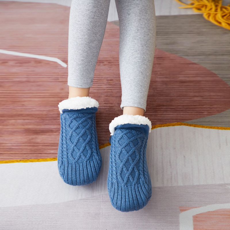 Home woven velvet socks 