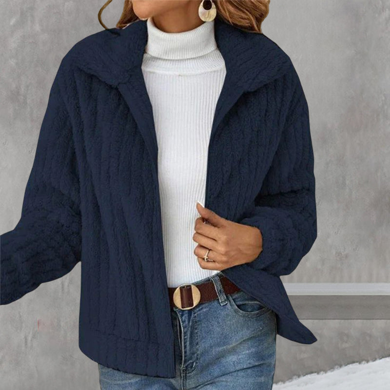 Soft fleece jacket with full fleece zip