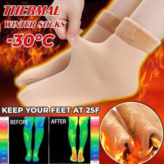 Velvet thermal winter socks