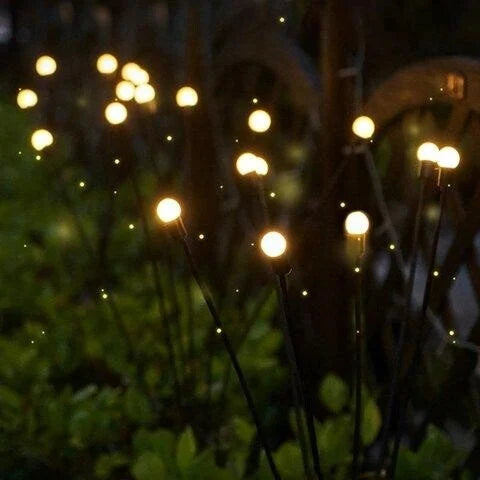 Solar LED light in the shape of a firefly 