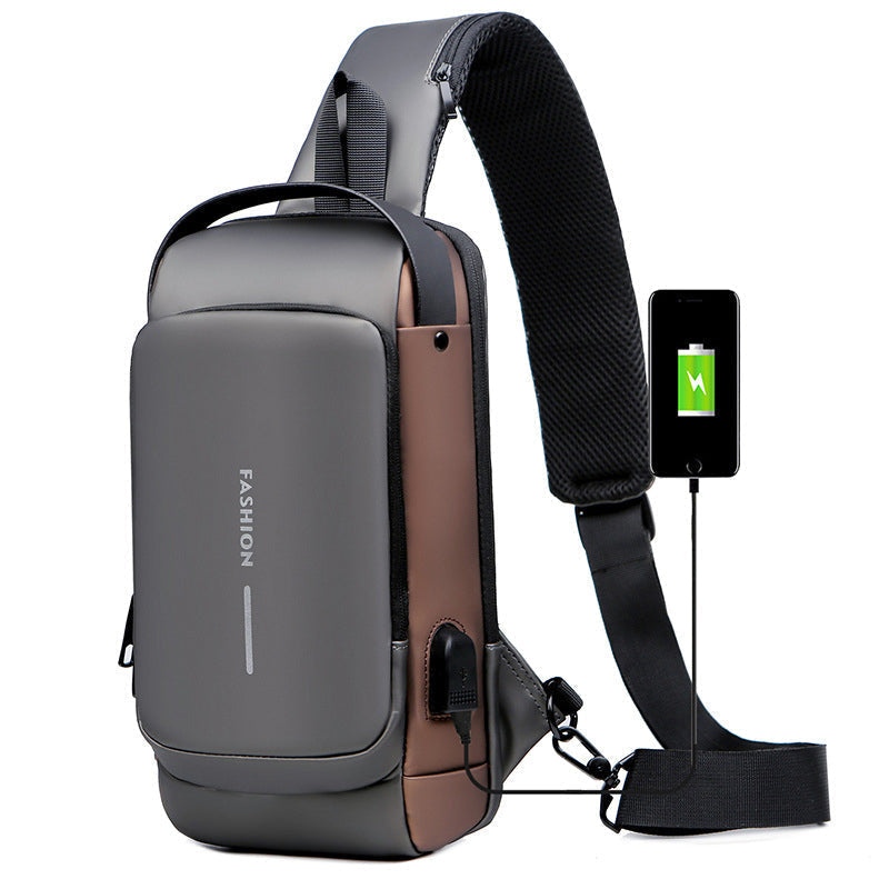 Anti-theft shoulder bag for USB charging